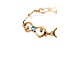 Bracelet Fancy Link .50ct Blue Zircon 10kr 7x.5" 7.7g 225040110