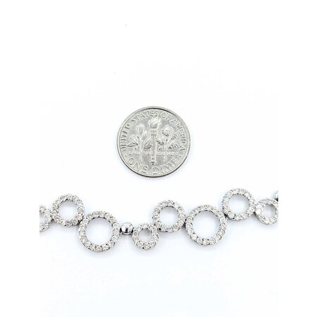 Necklace Circles 2.00ctw Round Diamonds 18kw 17.5" 24.42g 225040126