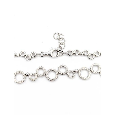 Necklace Circles 2.00ctw Round Diamonds 18kw 17.5" 24.42g 225040126