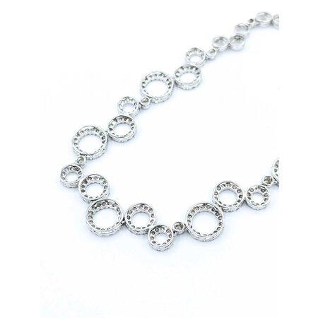Necklace Circles 2.00ctw Round Diamonds 18kw 17.5" 24.42g 225040126