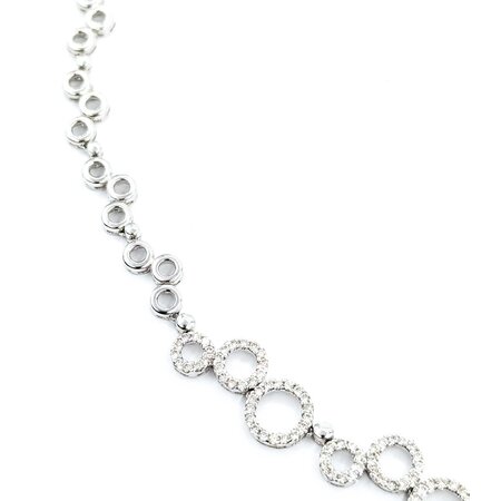 Necklace Circles 2.00ctw Round Diamonds 18kw 17.5" 24.42g 225040126