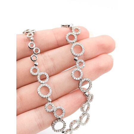 Necklace Circles 2.00ctw Round Diamonds 18kw 17.5" 24.42g 225040126