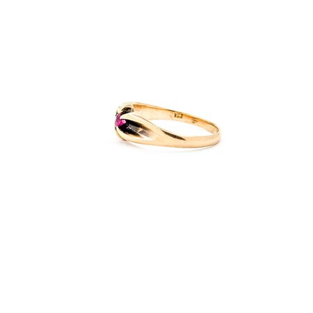 Ring Solitaire .15ct Ruby 14ky 7mm Sz6 2.4g 225040090