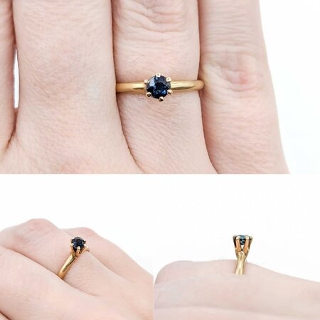 Ring Solitaire .30ct Sapphire 14ky 2.15mm Sz5.25 1.8g 225040087