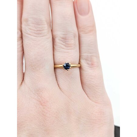 Ring Solitaire .30ct Sapphire 14ky 2.15mm Sz5.25 1.8g 225040087