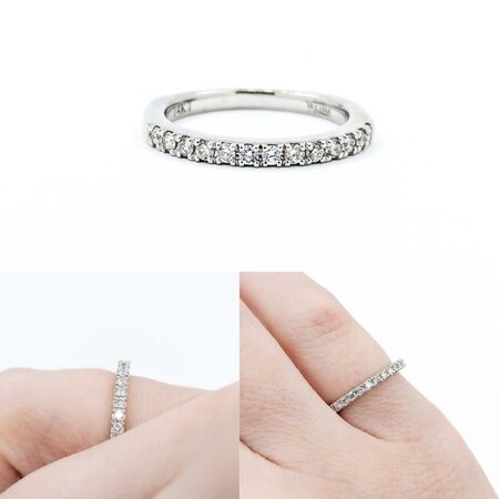 Ring Band .20ctw Round Diamonds 14kw Sz3.5 2.06g 225040056