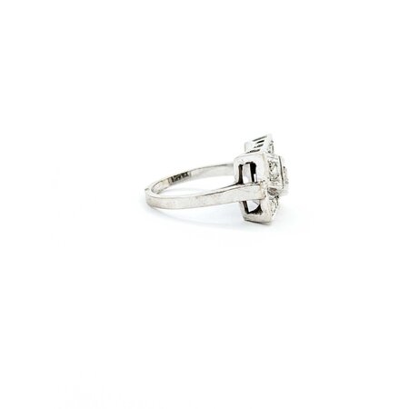 Ring Milgrain .36ctw Old Euro Cut Diamonds 14kw 15.5x11.5mm Sz6.75 5g 225040076