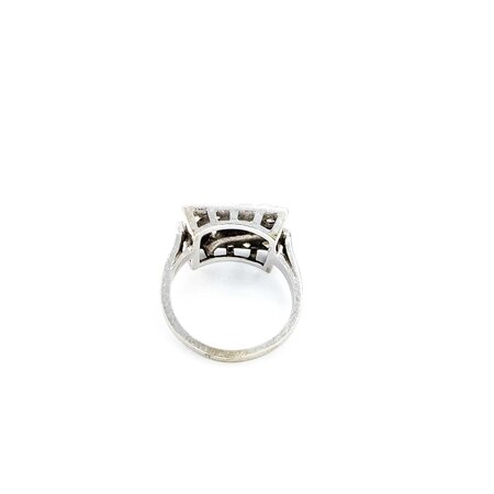 Ring Milgrain .36ctw Old Euro Cut Diamonds 14kw 15.5x11.5mm Sz6.75 5g 225040076