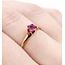 Ring Solitaire .41ct Ruby 14ky 2.1mm Sz8 2.1g 225040093