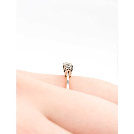Ring 3-Stone .16ctw Old Euro Cut Diamonds 18ky 1.6mm Sz5 1.9g 125040046