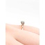 Ring 3-Stone .16ctw Old Euro Cut Diamonds 18ky 1.6mm Sz5 1.9g 125040046