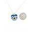 Pendant Pansy 2.7mm Pearl 14ky 18x15.5mm 4 125040050