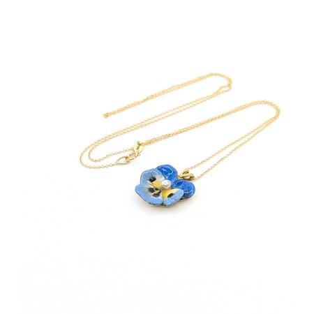 Pendant Pansy 2.7mm Pearl 14ky 18x15.5mm 4 125040050