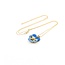 Pendant Pansy 2.7mm Pearl 14ky 18x15.5mm 4 125040050