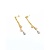Earrings Brushed Beads 14ktri 53x4mm 1.98g 225040122