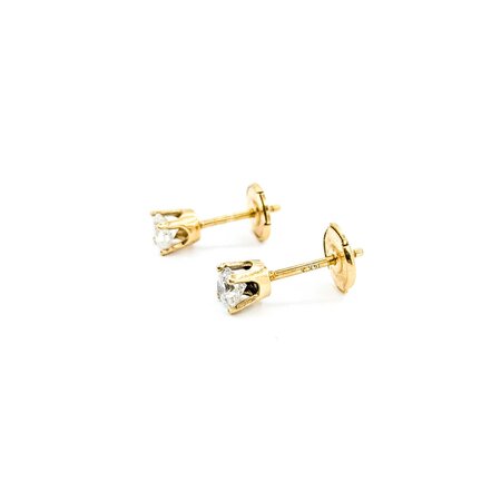 Earrings Stud .40ctw Round Diamonds 14ky 1.82g 225040132