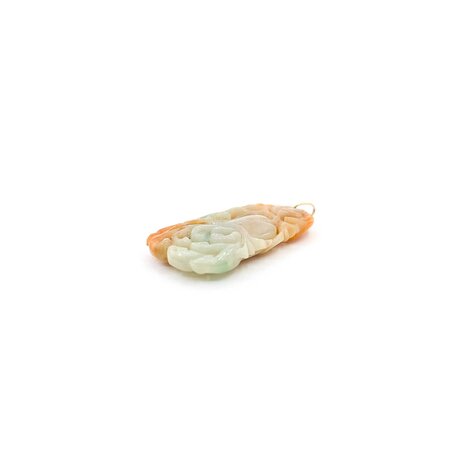 Pendant Carved Jade 14ky 55x29 18.36g 225040061