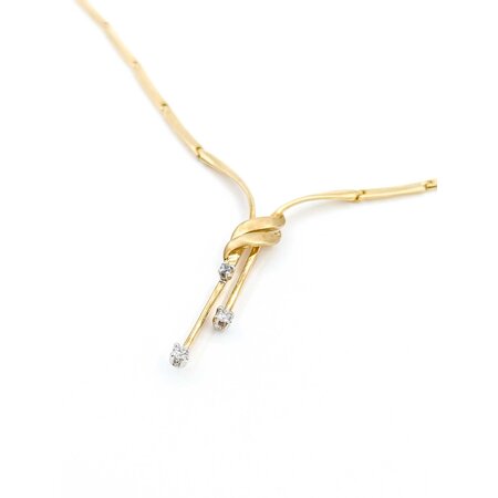 Necklace Vintage .08ctw Round Diamonds 14ky 17" 12.54g 225040125