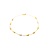 Anklet Brushed Beads 18ktri 4mm 11" 4.09g 225040114
