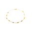 Anklet Brushed Beads 18ktri 4mm 11" 4.09g 225040114