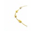 Anklet Brushed Beads 18ktri 4mm 11" 4.09g 225040114