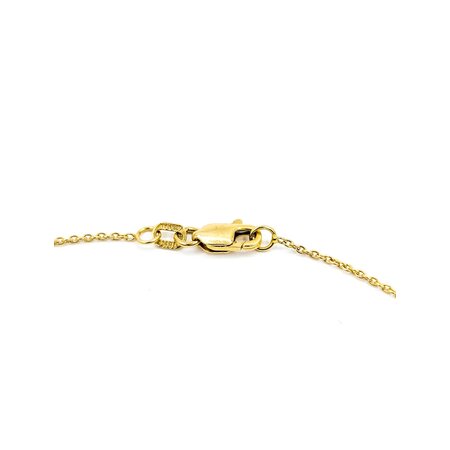 Anklet Brushed Beads 18ktri 4mm 11" 4.09g 225040114