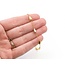 Anklet Brushed Beads 18ktri 4mm 11" 4.09g 225040114