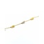Anklet Brushed Beads 18ktri 4mm 11" 4.09g 225040114