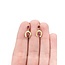 Earrings Horseshoe Drop .36ctw Ruby 14ky .75x.25" .9g 225040099