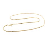  Necklace Twist Rope 14ky 2mm 18" 4.72g 225040063
