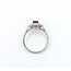 Ring Halo .31ctw Round Diamonds .72ct Ruby 900pt 10mm sz5.5 4.4g 125040062