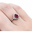 Ring Halo .31ctw Round Diamonds .72ct Ruby 900pt 10mm sz5.5 4.4g 125040062