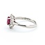 Ring Halo .31ctw Round Diamonds .72ct Ruby 900pt 10mm sz5.5 4.4g 125040062
