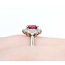 Ring Halo .31ctw Round Diamonds .72ct Ruby 900pt 10mm sz5.5 4.4g 125040062