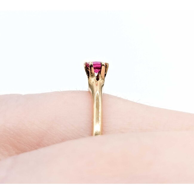 Ring Solitaire .22ct Ruby 14ky 1.9mm Sz6.5 1.7g 225040095