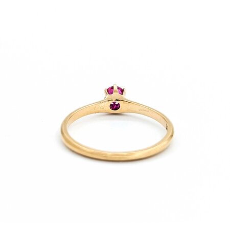 Ring Solitaire .22ct Ruby 14ky 1.9mm Sz6.5 1.7g 225040095