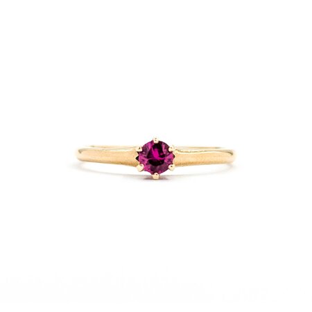 Ring Solitaire .22ct Ruby 14ky 1.9mm Sz6.5 1.7g 225040095