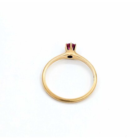 Ring Solitaire .22ct Ruby 14ky 1.9mm Sz6.5 1.7g 225040095