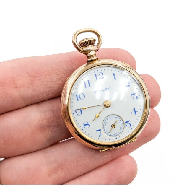 Pocket Watch Hampden 1909 Blue Numerals 225040146