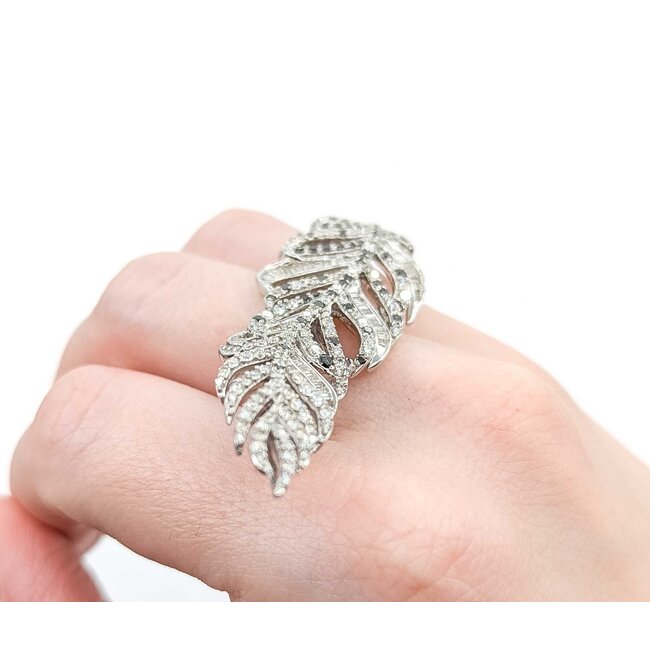 Ring Feather Wrap 2.38ctw Round Diamonds 18kw 2.6x.75" Sz6 16g 125040061