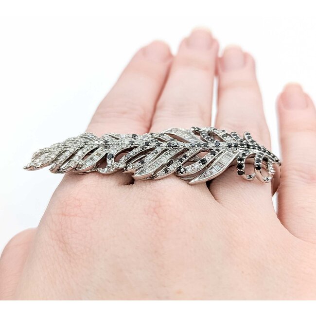Ring Feather Wrap 2.38ctw Round Diamonds 18kw 2.6x.75" Sz6 16g 125040061