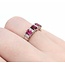 Ring 3-Stone .18ctw Round Diamonds 1.04ctw Ruby 900pt 4.6mm Sz7 5.4g 125040060