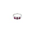 Ring 3-Stone .18ctw Round Diamonds 1.04ctw Ruby 900pt 4.6mm Sz7 5.4g 125040060