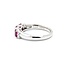Ring 3-Stone .18ctw Round Diamonds 1.04ctw Ruby 900pt 4.6mm Sz7 5.4g 125040060