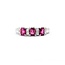 Ring 3-Stone .18ctw Round Diamonds 1.04ctw Ruby 900pt 4.6mm Sz7 5.4g 125040060