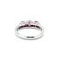 Ring 3-Stone .18ctw Round Diamonds 1.04ctw Ruby 900pt 4.6mm Sz7 5.4g 125040060