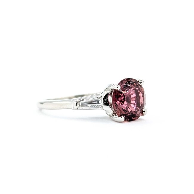 Ring .30ctw Baguette Diamond 2.91ct Tourmaline 900pt 7.75 5.03g 125010011