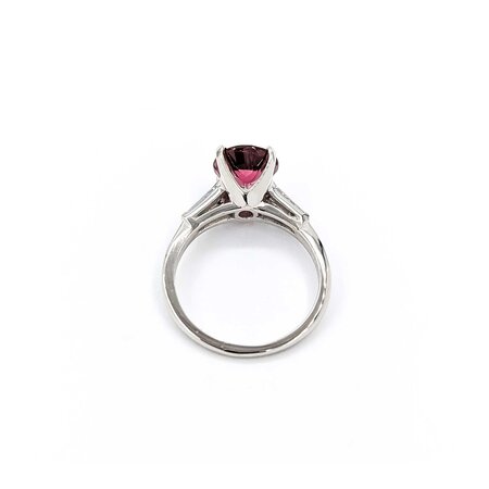 Ring .30ctw Baguette Diamond 2.91ct Tourmaline 900pt 7.75 5.03g 125010011