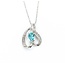 Pendant Heart .08ctw Round Diamonds .54ct Pariba Tourmaline 850pt .6x.6" 15.5" 4.4g 125040054