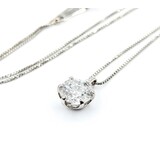  Pendant Solitaire 1.04ct Round Diamond 850pt .6mm 15-17" 2.2g 125040051
